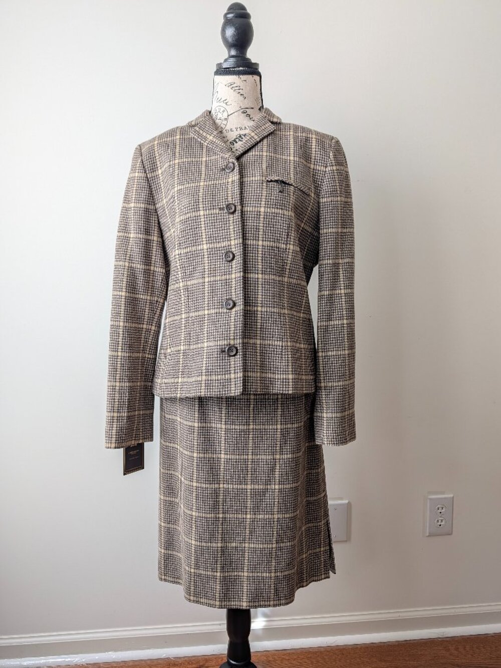 Pendleton Vintage 100% Virgin Wool Suit Set NWT Women’s Jacket 12 Skirt 14
